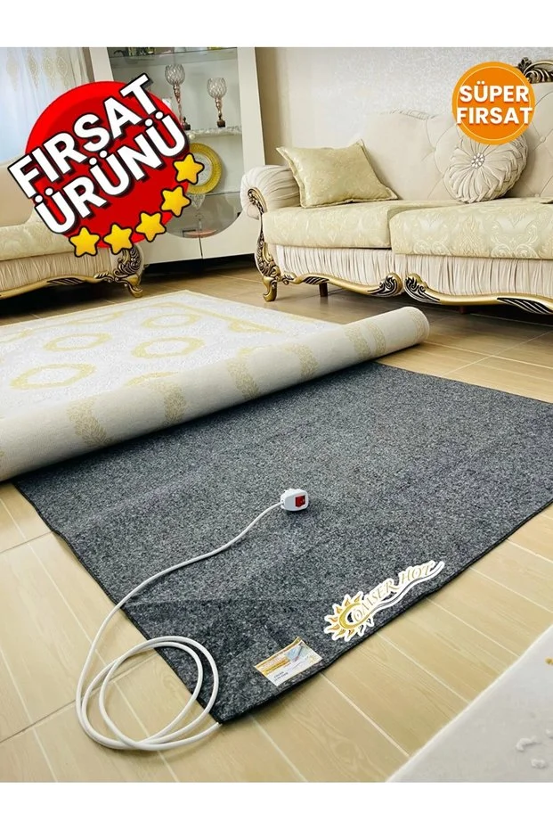 180 X 300 Cm 6 M² Elektrikli Keçeli Halı Altı Isıtıcı Yerden Isıtma Floor Heating